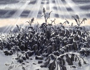冬のカンナ　草木染　第79回第一美術展（2008）